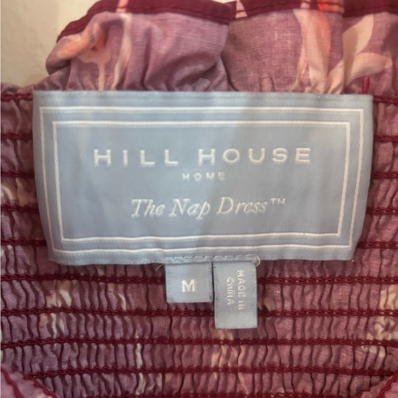 RARE Hill House Ellie Nap Dress in Burgundy Botanical Floral - Size M - Picture 3 of 7